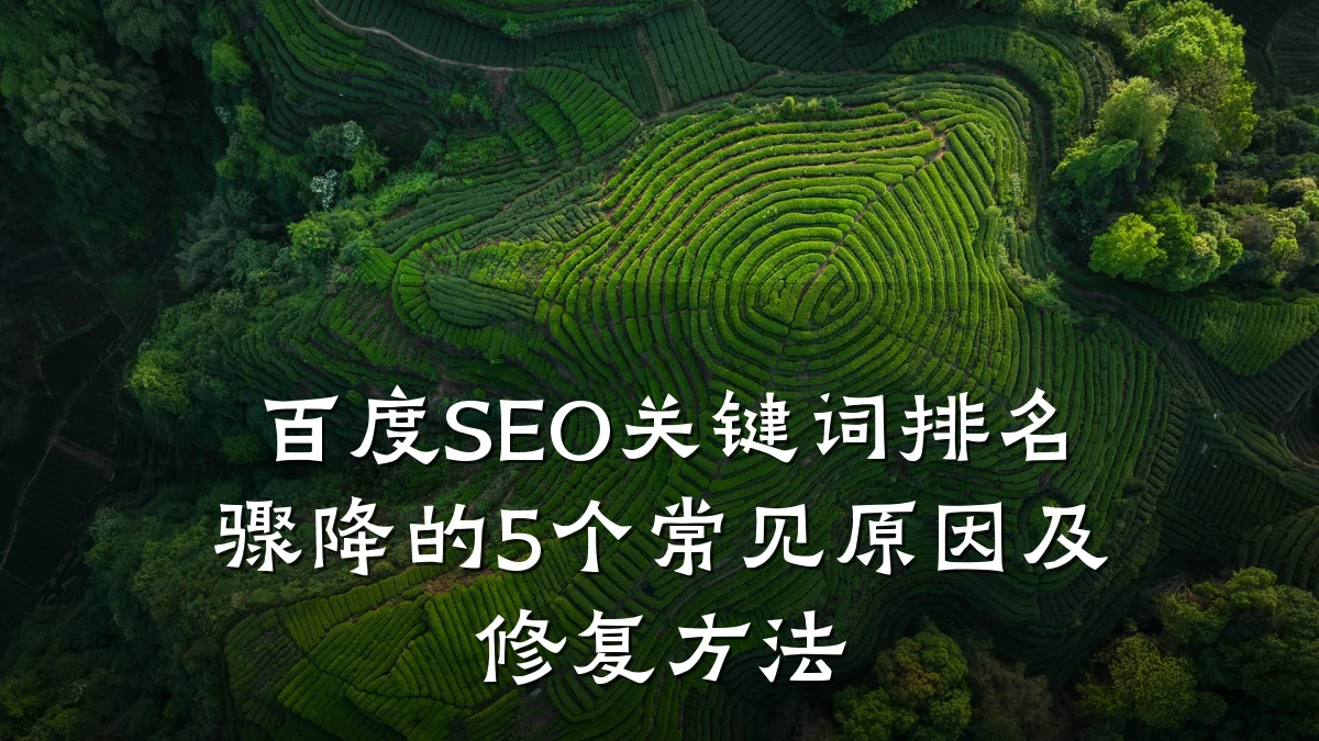 百度SEO关键词排名骤降的5个常见原因及修复方法