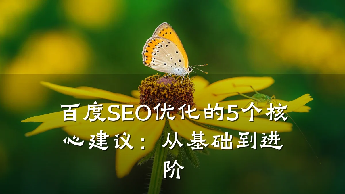 百度SEO优化的5个核心建议:从基础到进阶
