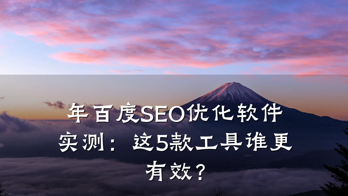 年百度SEO优化软件实测：这5款工具谁更有效？