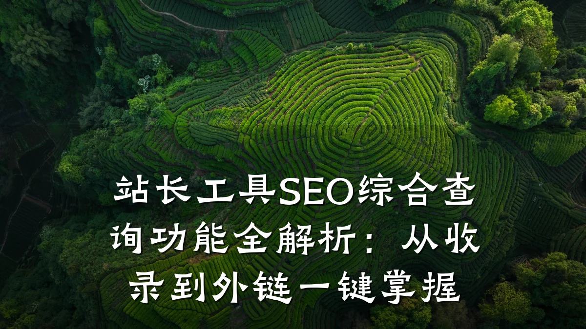 站长工具SEO综合查询功能全解析:从收录到外链一键掌握