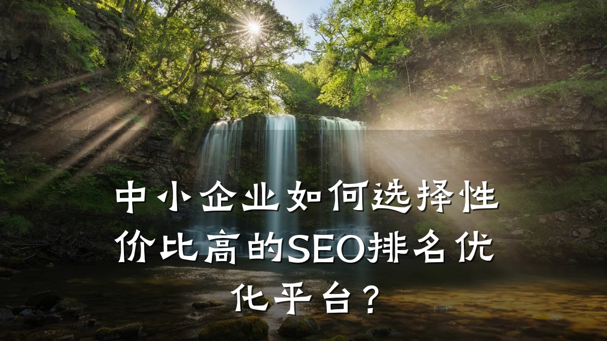 中小企业如何选择性价比高的SEO排名优化平台？