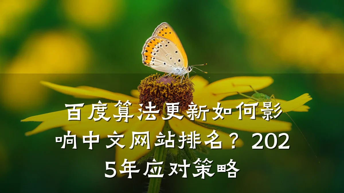 百度算法更新如何影响中文网站排名?2025年应对策略
