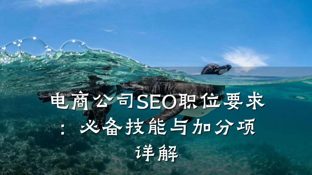 电商公司SEO职位要求:必备技能与加分项详解