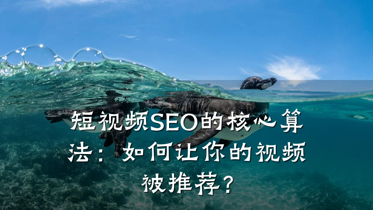 短视频SEO的核心算法:如何让你的视频被推荐?