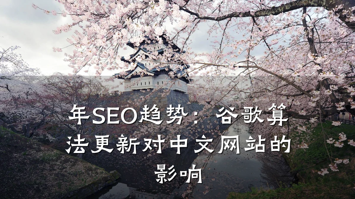 年SEO趋势:谷歌算法更新对中文网站的影响