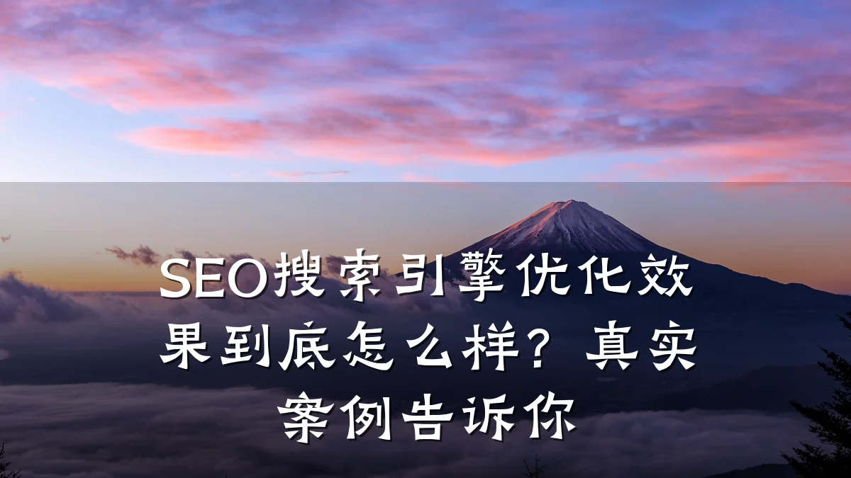 SEO搜索引擎优化效果到底怎么样?真实案例告诉你