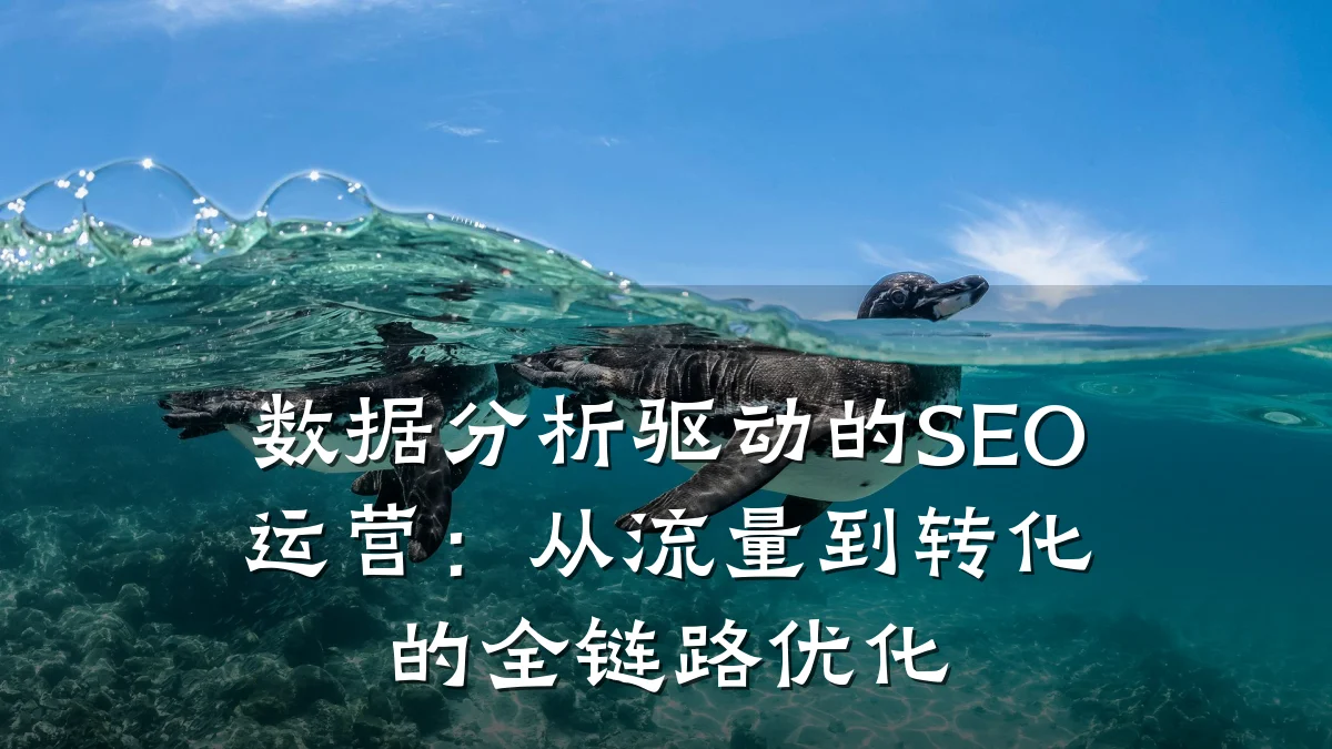 数据分析驱动的SEO运营:从流量到转化的全链路优化