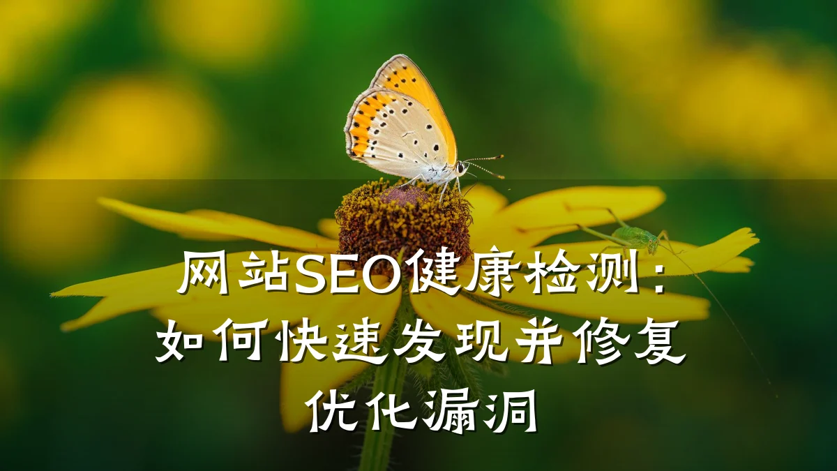 网站SEO健康检测:如何快速发现并修复优化漏洞