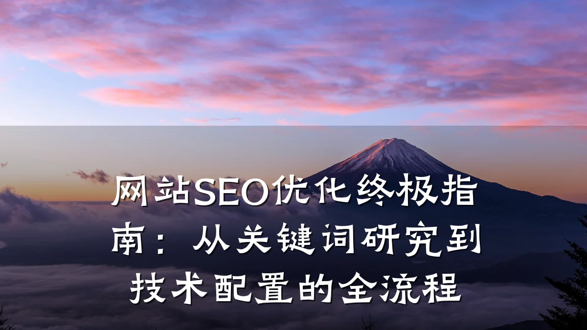 网站SEO优化终极指南:从关键词研究到技术配置的全流程