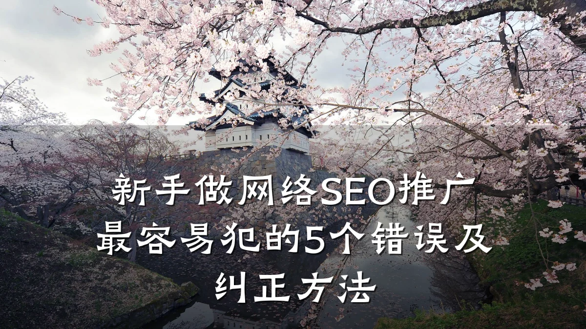 新手做网络SEO推广最容易犯的5个错误及纠正方法