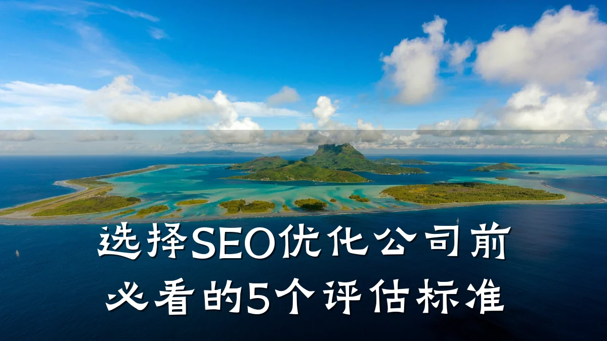 选择SEO优化公司前必看的5个评估标准