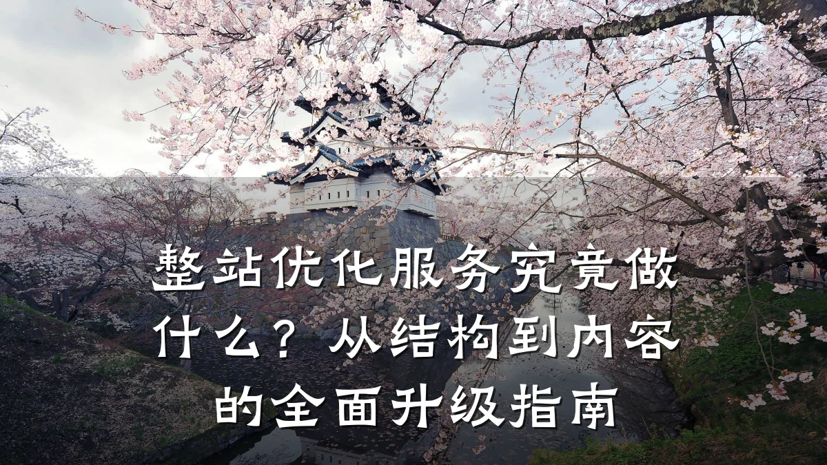 整站优化服务究竟做什么?从结构到内容的全面升级指南