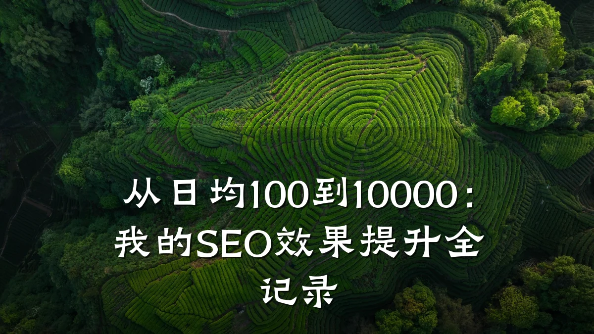 从日均100到10000:我的SEO效果提升全记录