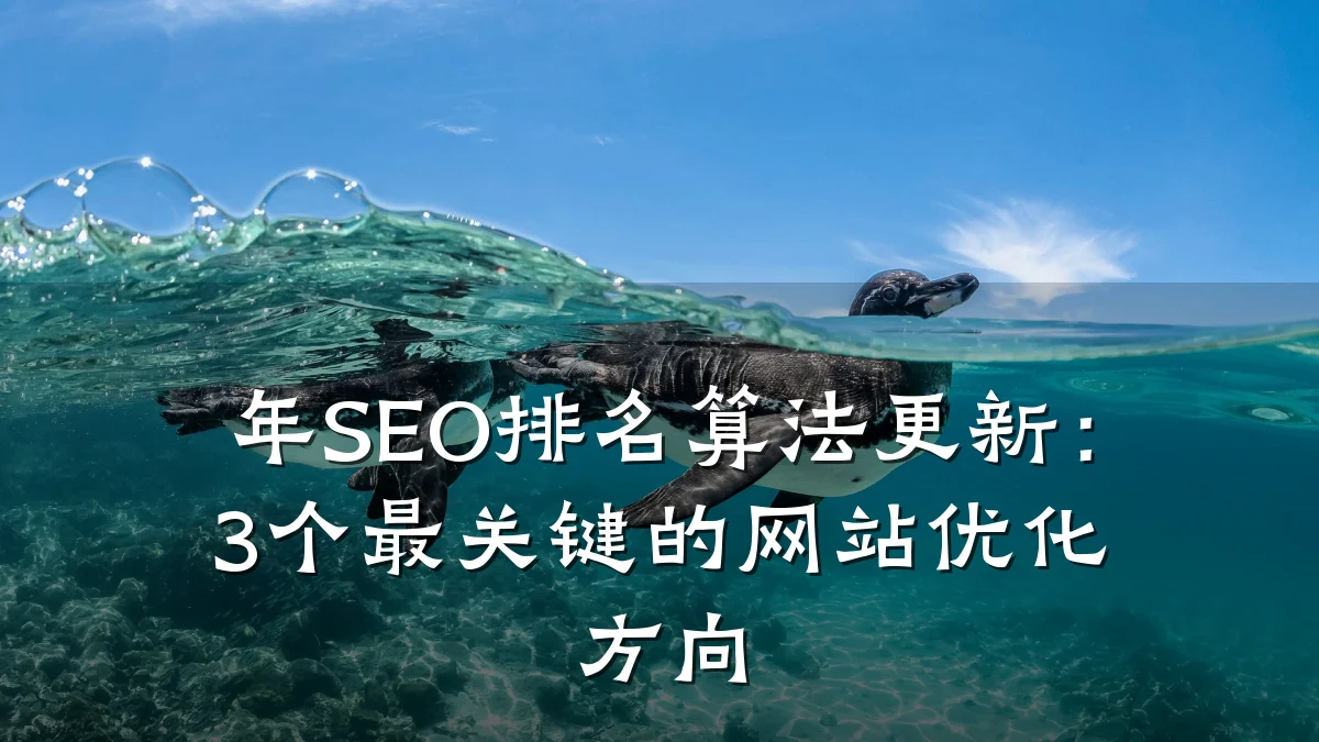 年SEO排名算法更新:3个最关键的网站优化方向