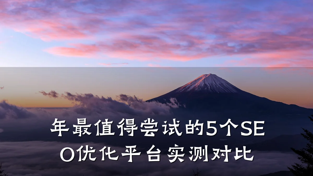 年最值得尝试的5个SEO优化平台实测对比