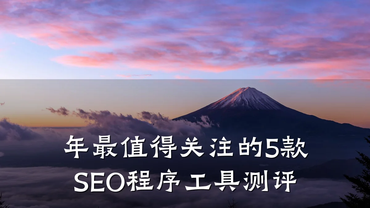 年最值得关注的5款SEO程序工具测评