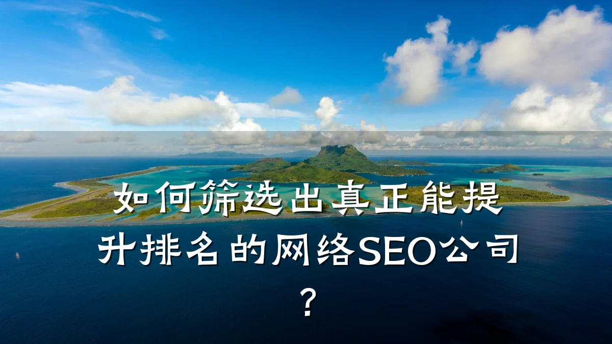 如何筛选出真正能提升排名的网络SEO公司?