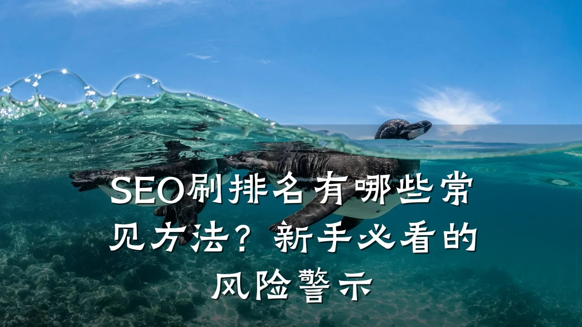 SEO刷排名有哪些常见方法?新手必看的风险警示