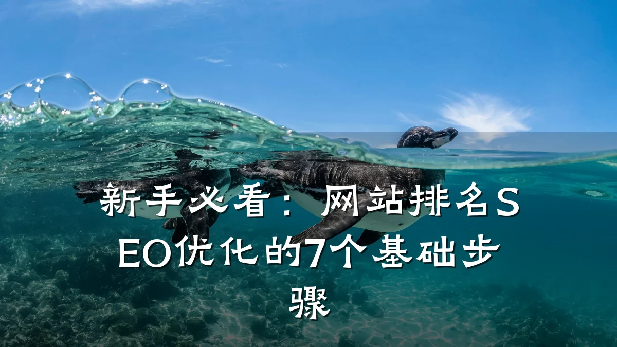 新手必看:网站排名SEO优化的7个基础步骤