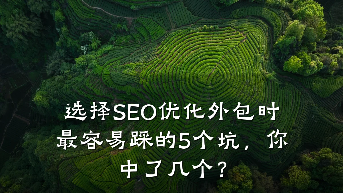 选择SEO优化外包时最容易踩的5个坑,你中了几个?