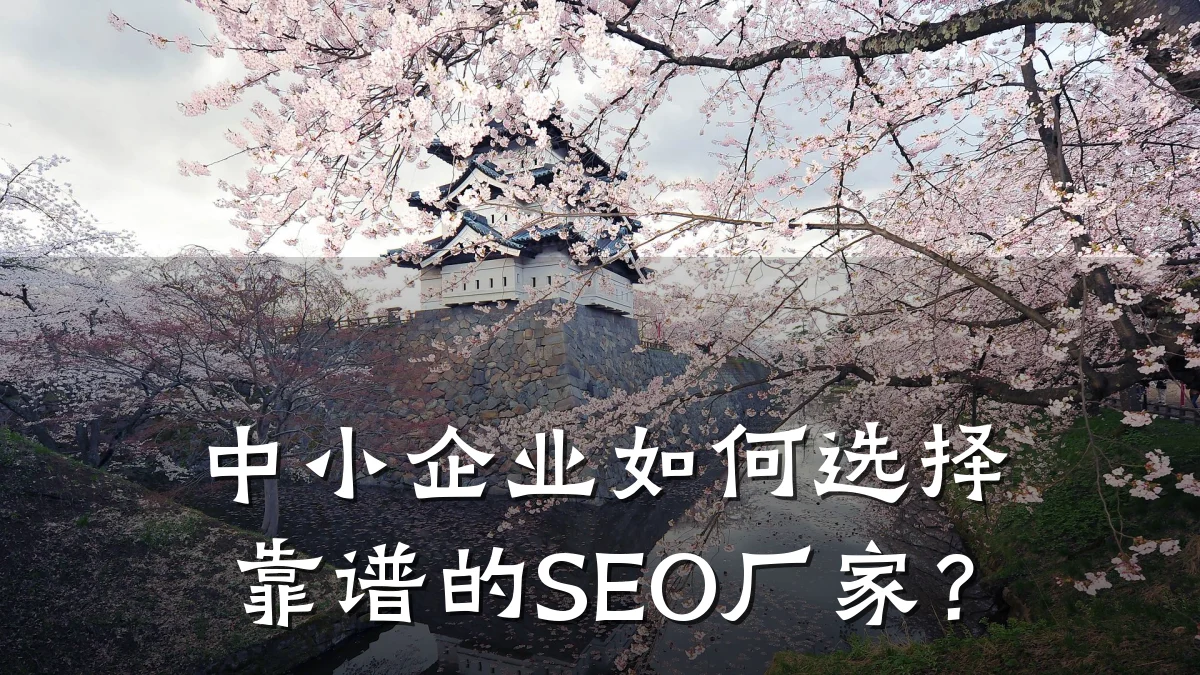 中小企业如何选择靠谱的SEO厂家?