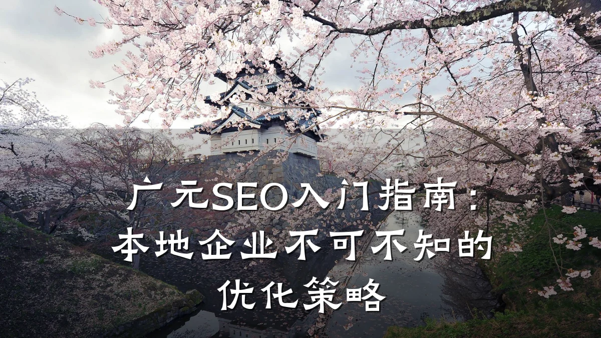 广元SEO入门指南:本地企业不可不知的优化策略