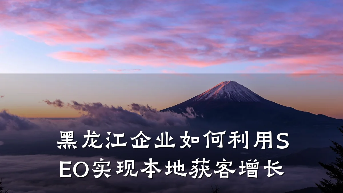 黑龙江企业如何利用SEO实现本地获客增长