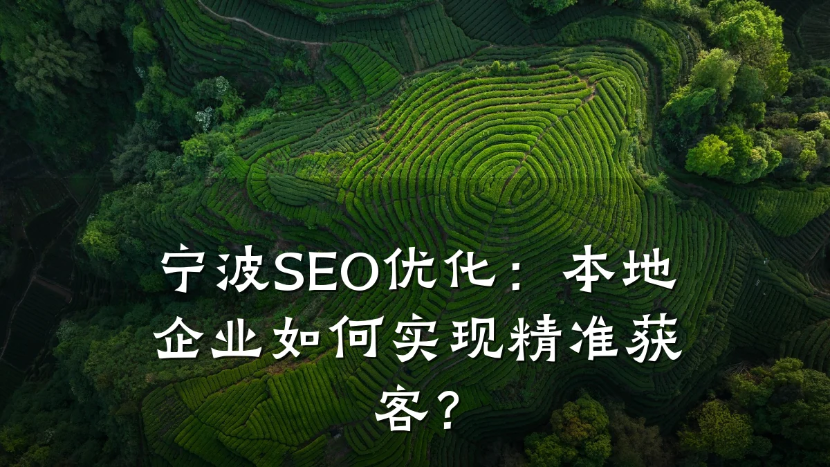 宁波SEO优化:本地企业如何实现精准获客?