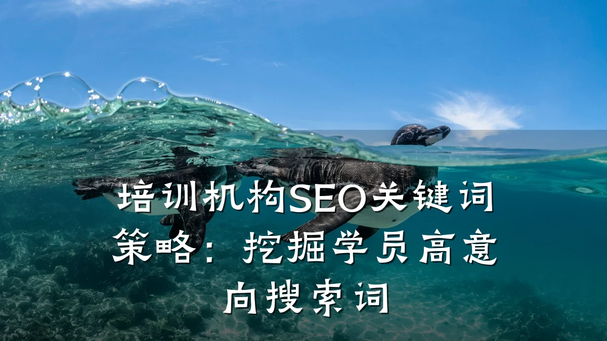培训机构SEO关键词策略:挖掘学员高意向搜索词