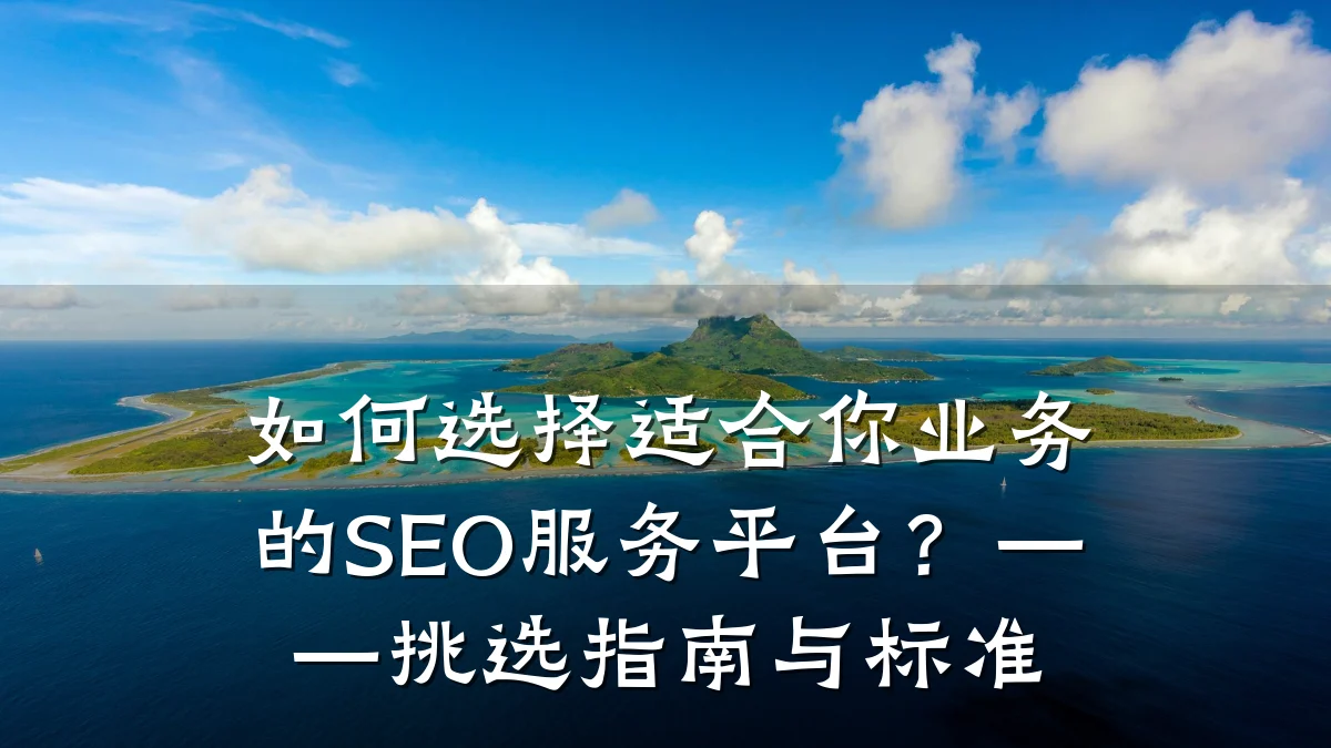 如何选择适合你业务的SEO服务平台?——挑选指南与标准
