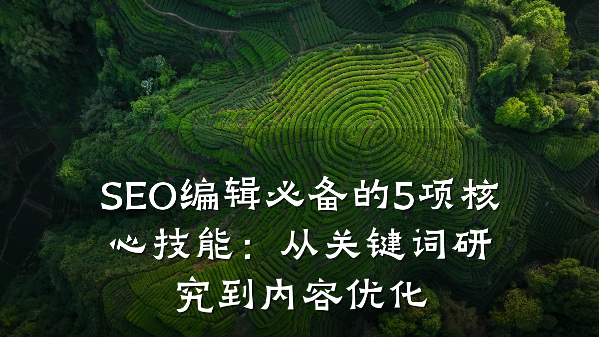SEO编辑必备的5项核心技能：从关键词研究到内容优化