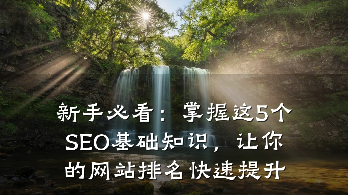 新手必看:掌握这5个SEO基础知识,让你的网站排名快速提升