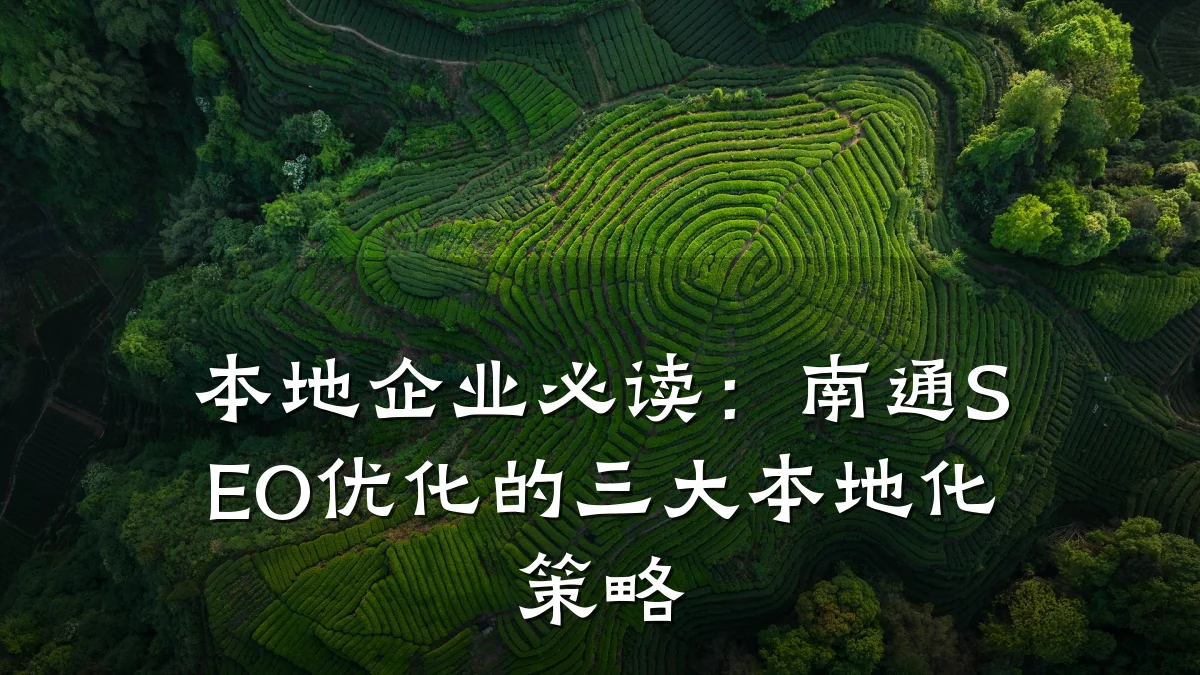 本地企业必读:南通SEO优化的三大本地化策略