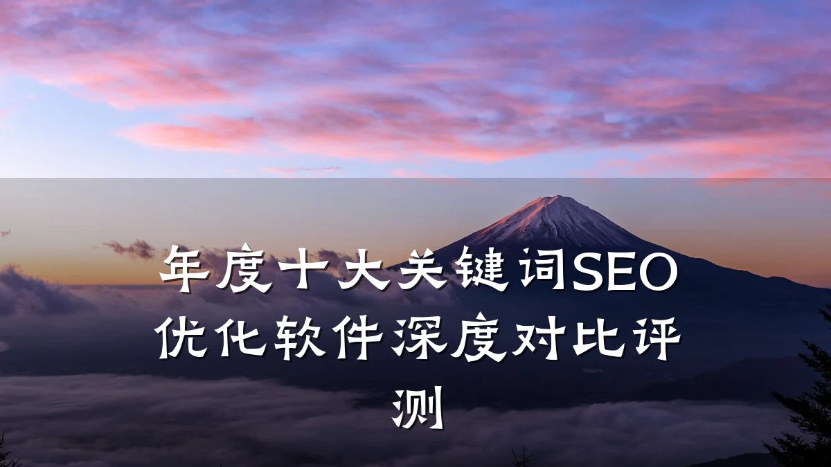 年度十大关键词SEO优化软件深度对比评测