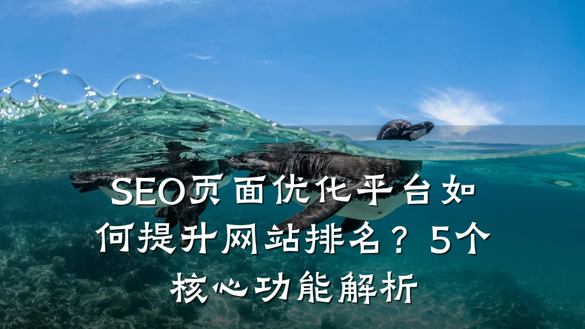 SEO页面优化平台如何提升网站排名?5个核心功能解析