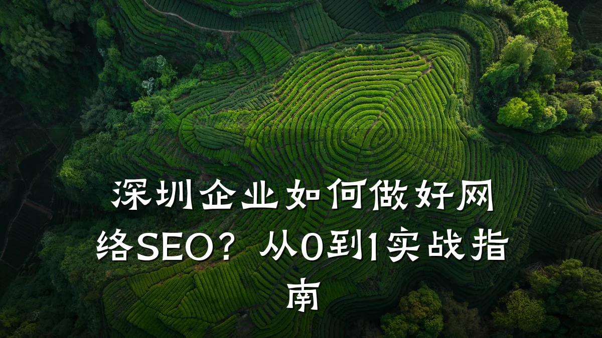 深圳企业如何做好网络SEO?从0到1实战指南