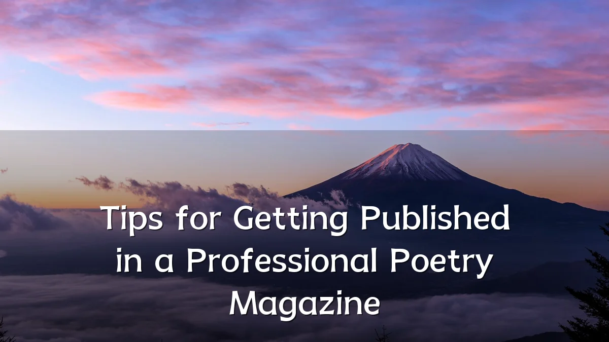 Tips for Getting Published in a Professional Poetry Magazine