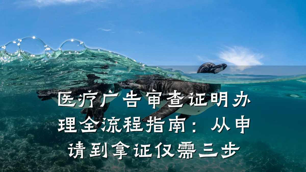 医疗广告审查证明办理全流程指南：从申请到拿证仅需三步