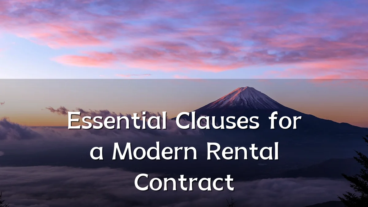 Essential Clauses for a Modern Rental Contract