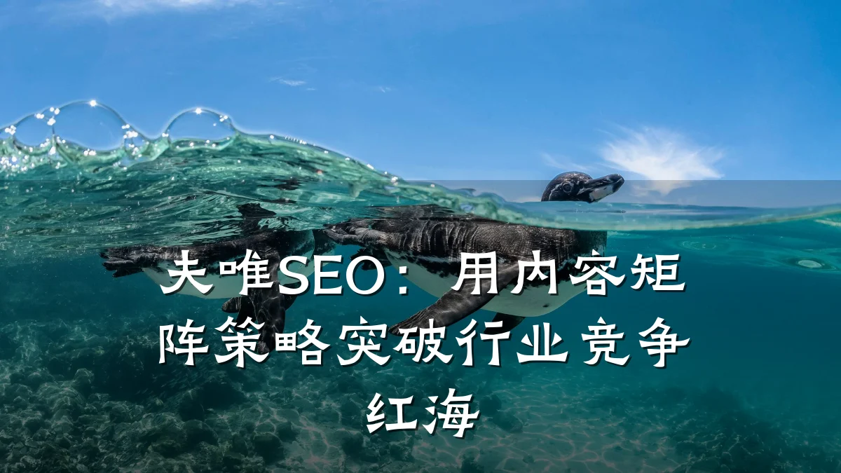 夫唯SEO:用内容矩阵策略突破行业竞争红海