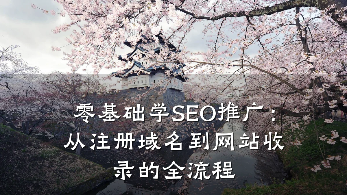零基础学SEO推广:从注册域名到网站收录的全流程
