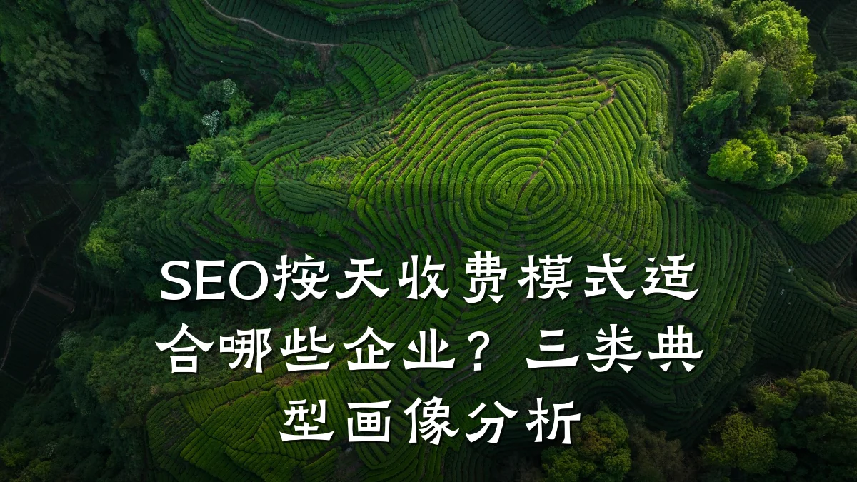 SEO按天收费模式适合哪些企业?三类典型画像分析