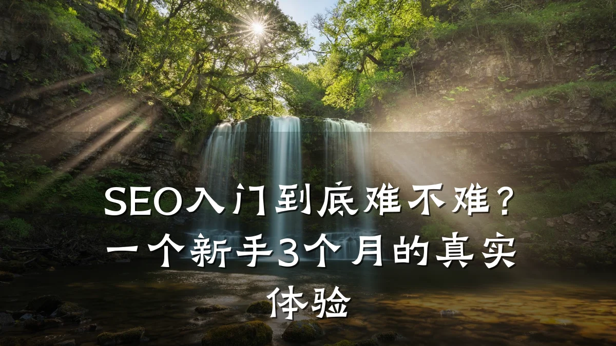 SEO入门到底难不难?一个新手3个月的真实体验