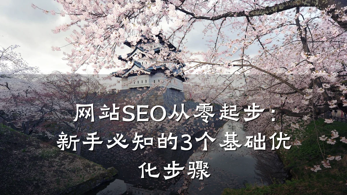 网站SEO从零起步:新手必知的3个基础优化步骤