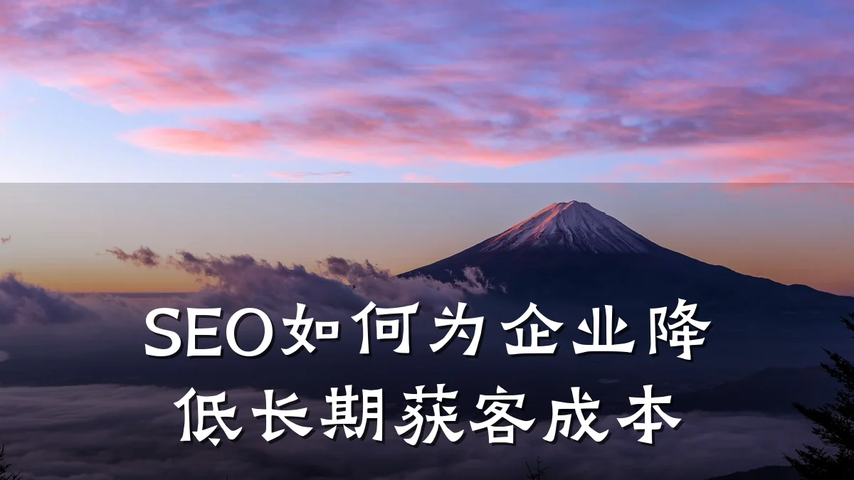 SEO如何为企业降低长期获客成本
