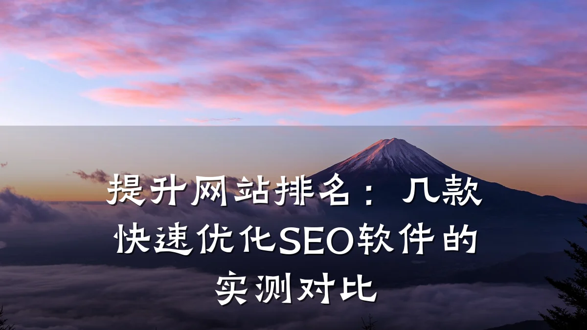 提升网站排名:几款快速优化SEO软件的实测对比