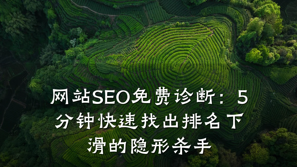 网站SEO免费诊断:5分钟快速找出排名下滑的隐形杀手