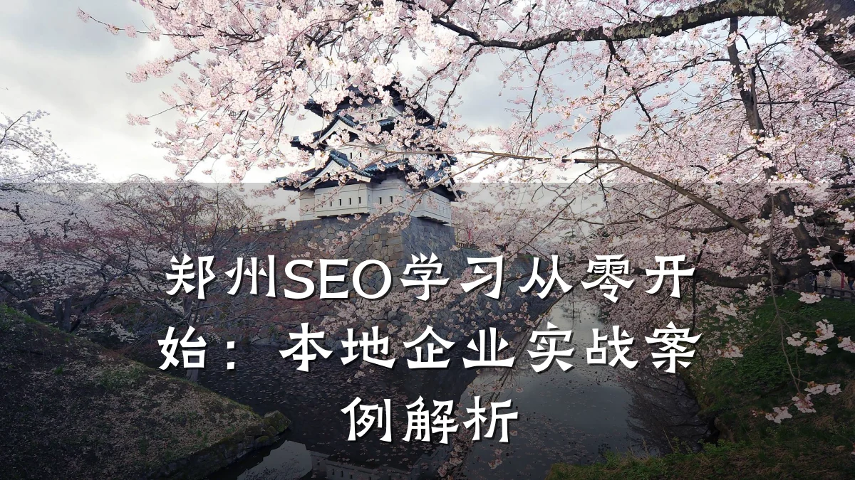 郑州SEO学习从零开始:本地企业实战案例解析