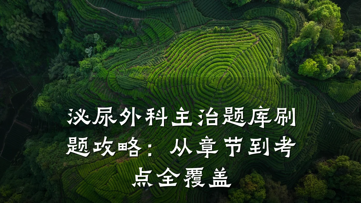泌尿外科主治题库刷题攻略:从章节到考点全覆盖