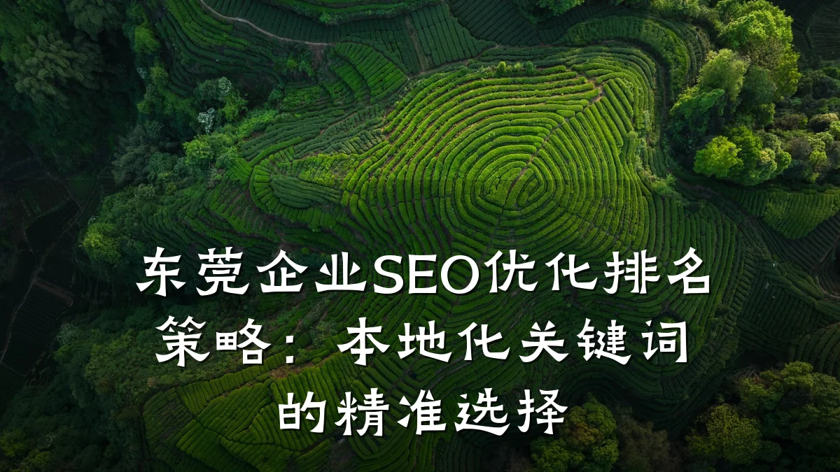 东莞企业SEO优化排名策略:本地化关键词的精准选择